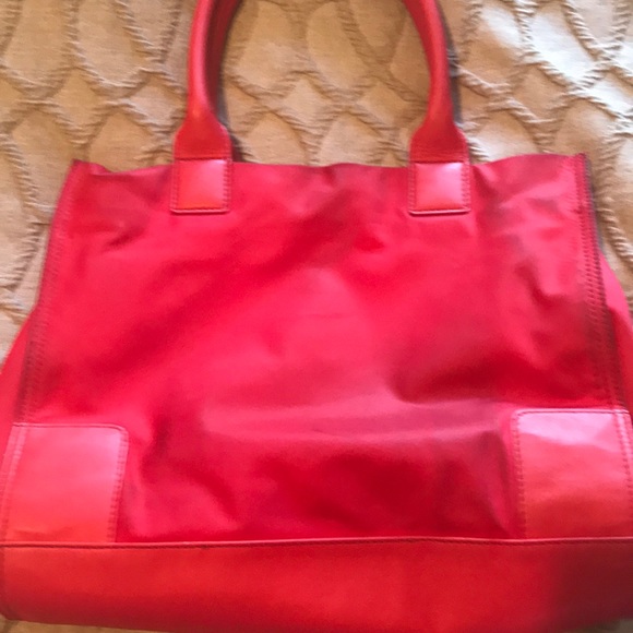 Tory Burch Satchel in Color Red, with Beaded Logo - Picture 7 of 7